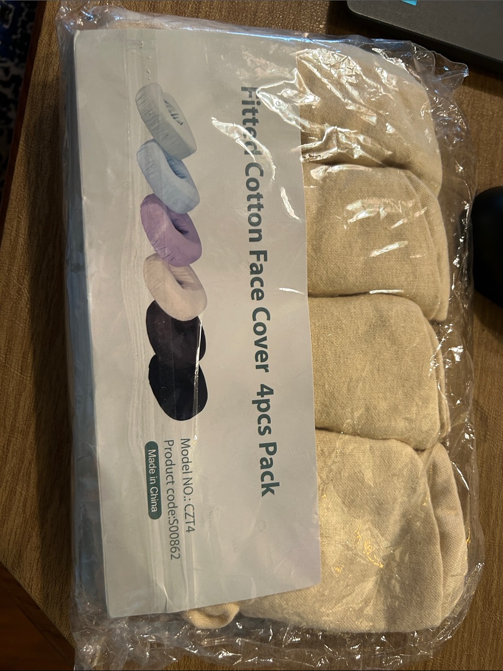 Cotton Face Cover 4-Pack - Beige